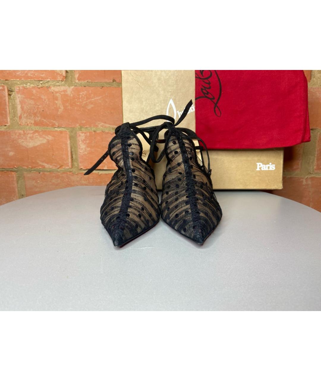 CHRISTIAN LOUBOUTIN Черные босоножки, фото 2