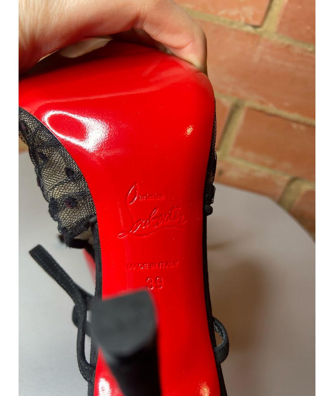 CHRISTIAN LOUBOUTIN Черные босоножки, фото 8