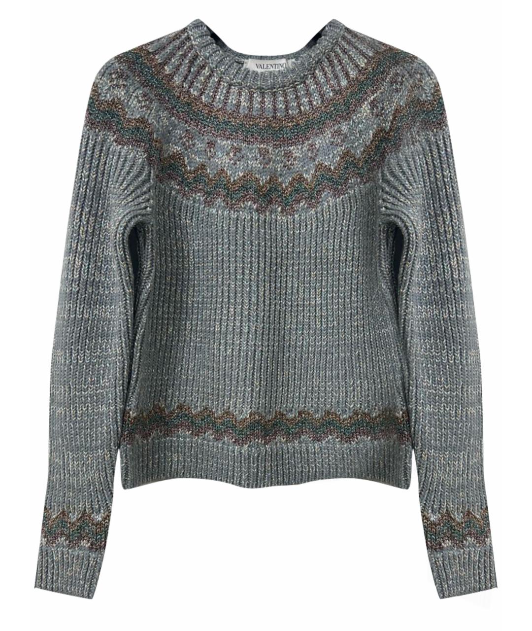 VALENTINO Голубой вискозный джемпер / свитер, фото 8