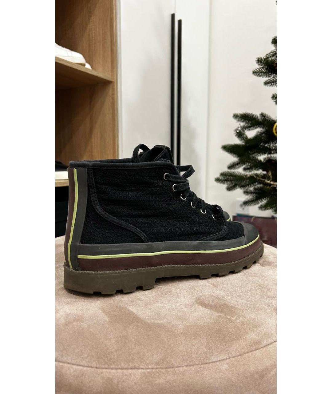 VALENTINO Черные текстильные высокие ботинки, фото 7
