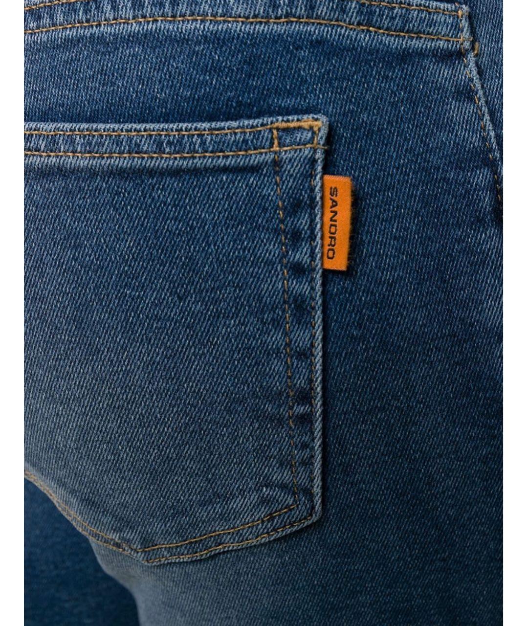 SANDRO Синие хлопковые джинсы скинни, фото 4