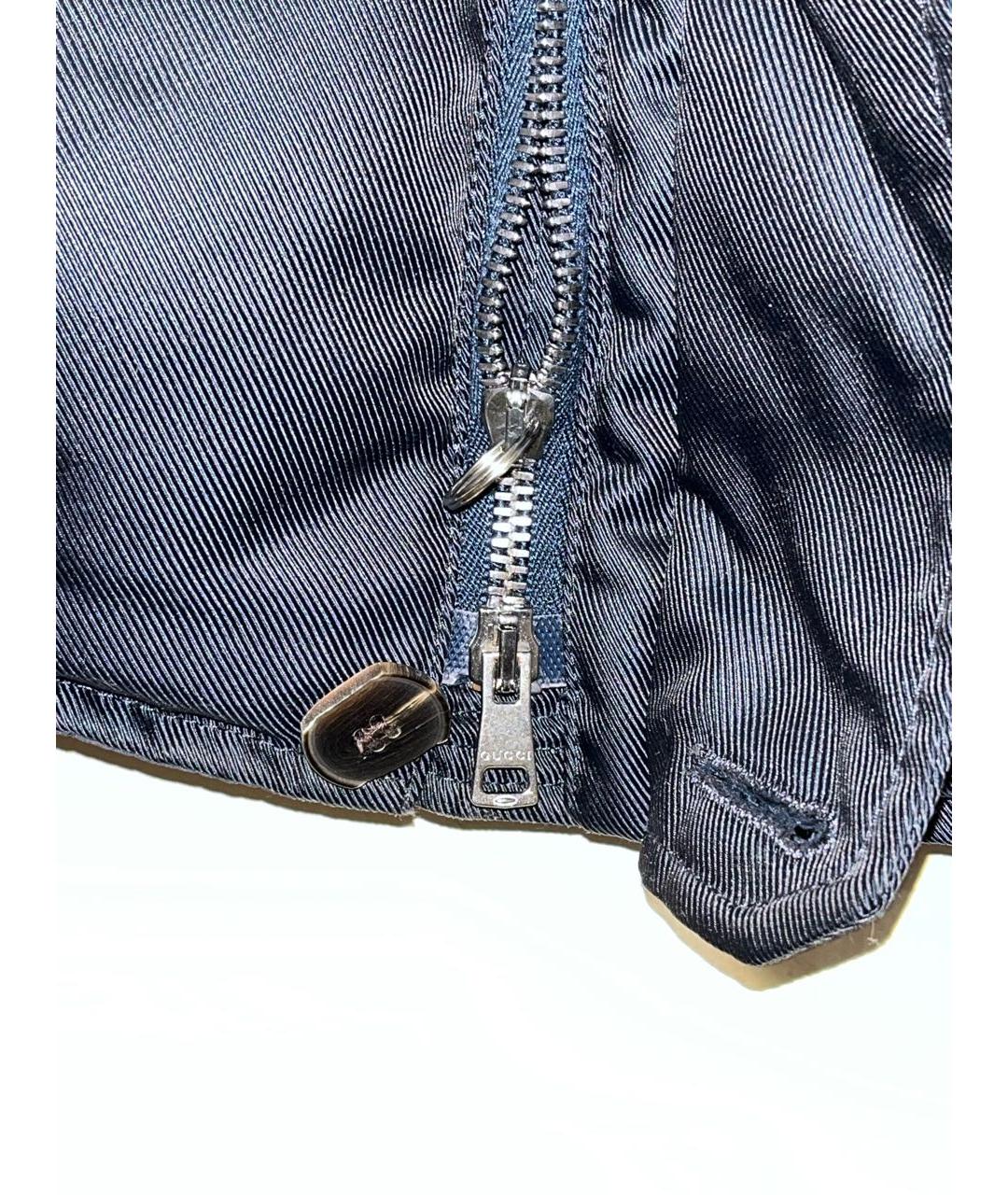 GUCCI Темно-синяя полиамидовая куртка, фото 6