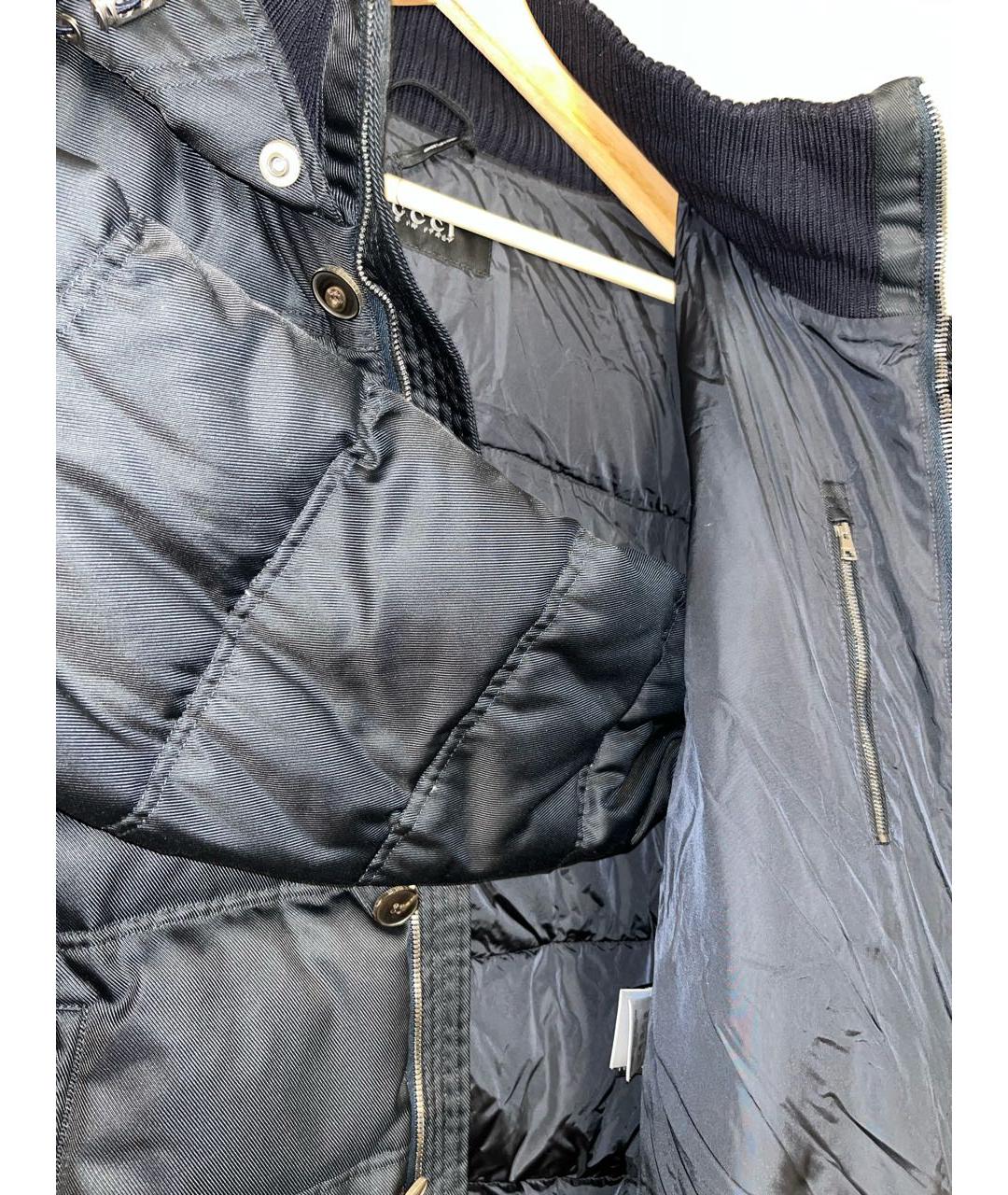 GUCCI Темно-синяя полиамидовая куртка, фото 7