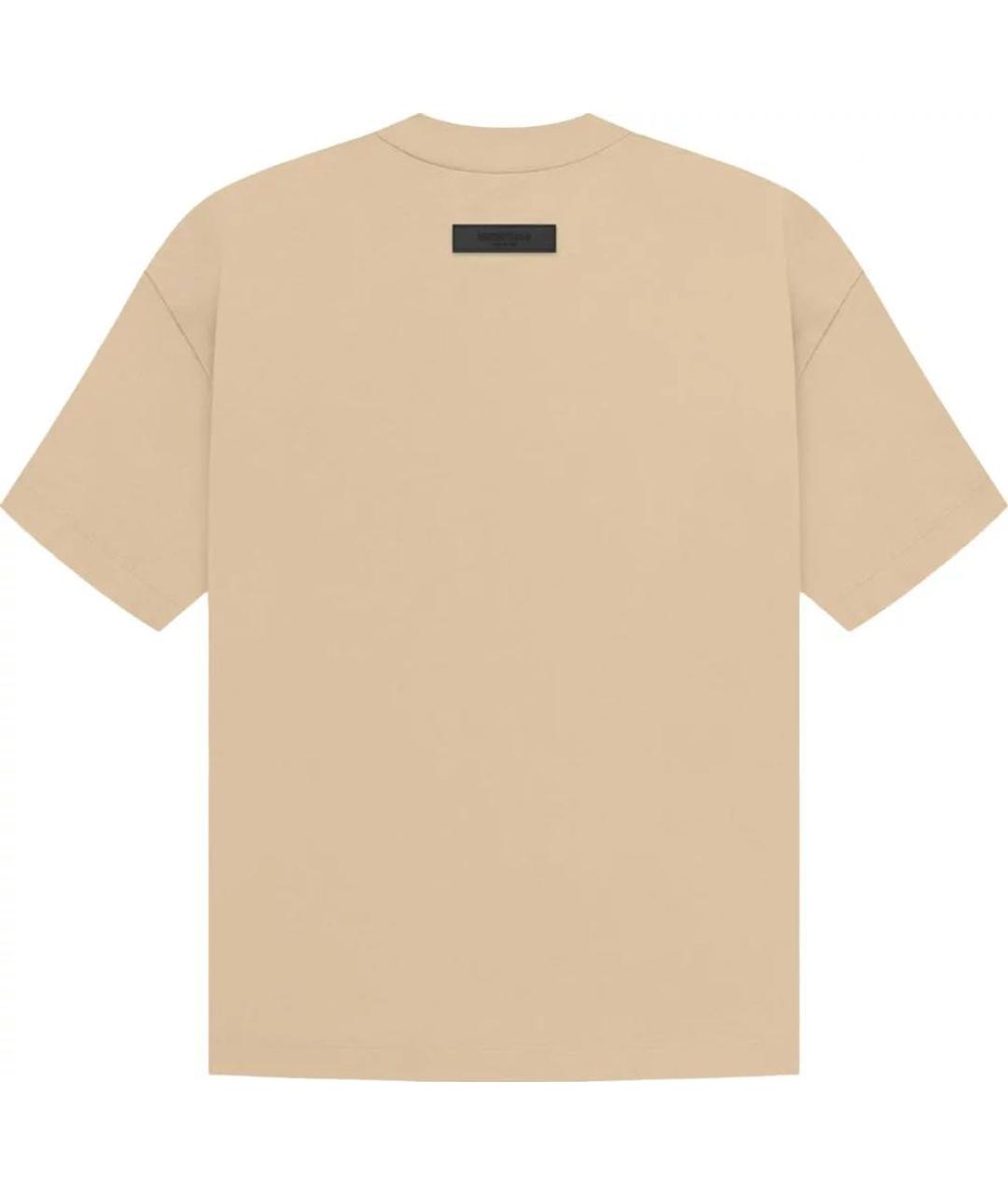 FEAR OF GOD ESSENTIALS Бежевая хлопковая футболка, фото 2