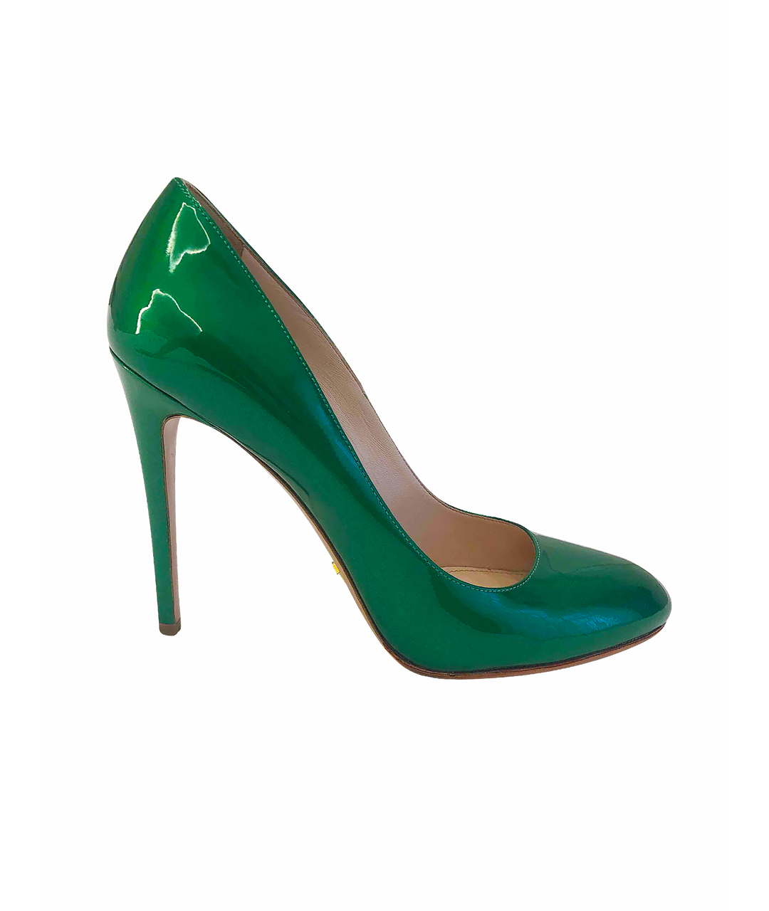 PRADA Зеленые туфли из лакированной кожи, фото 1