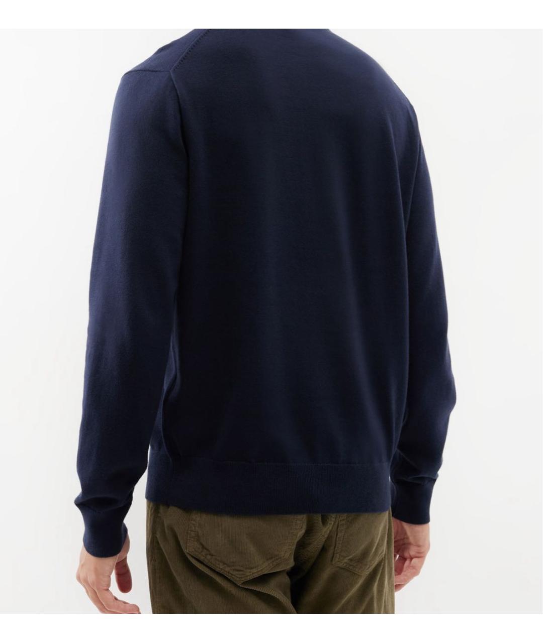 POLO RALPH LAUREN Темно-синий хлопковый джемпер / свитер, фото 8