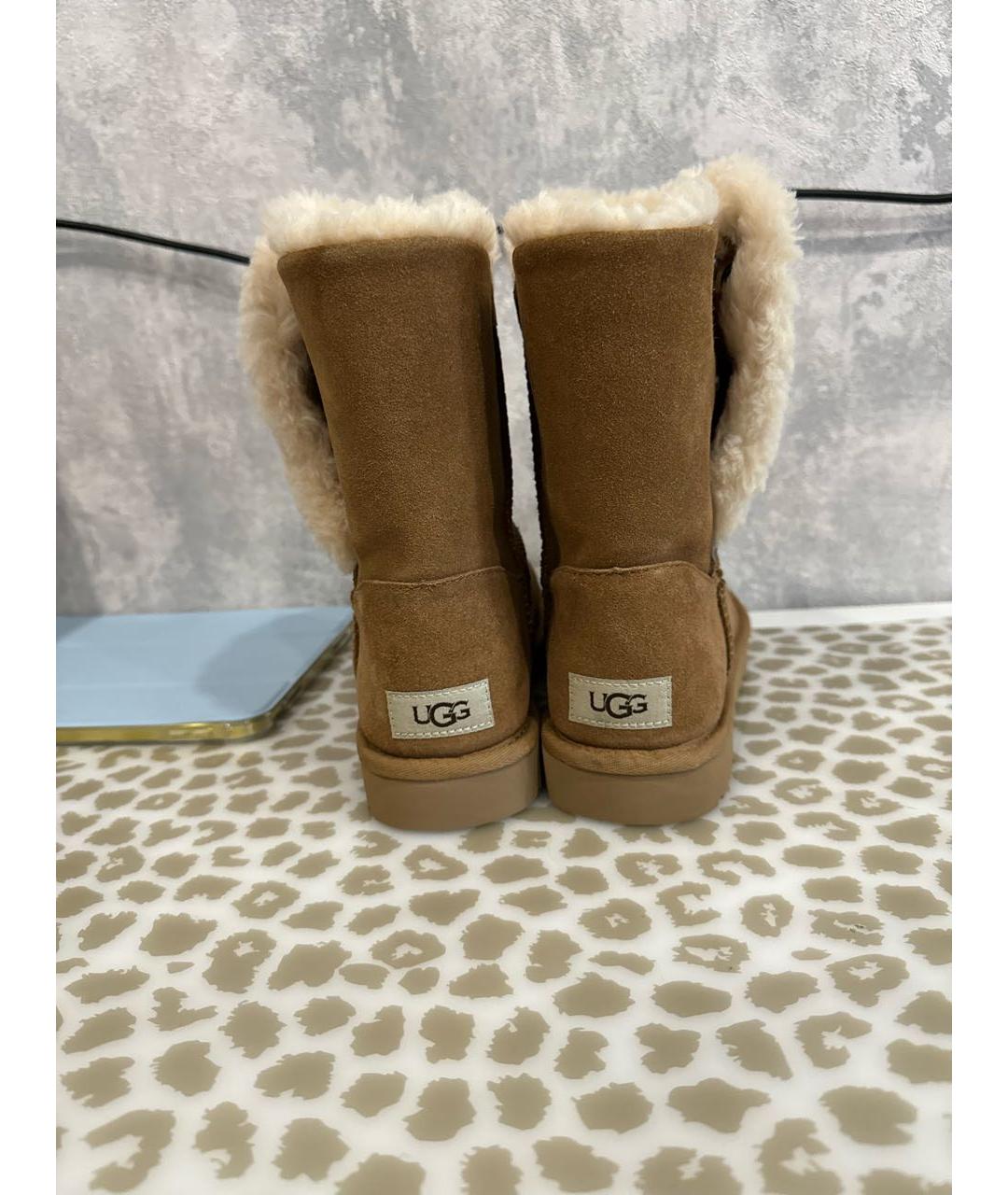 UGG AUSTRALIA Бежевые замшевые ботинки, фото 4