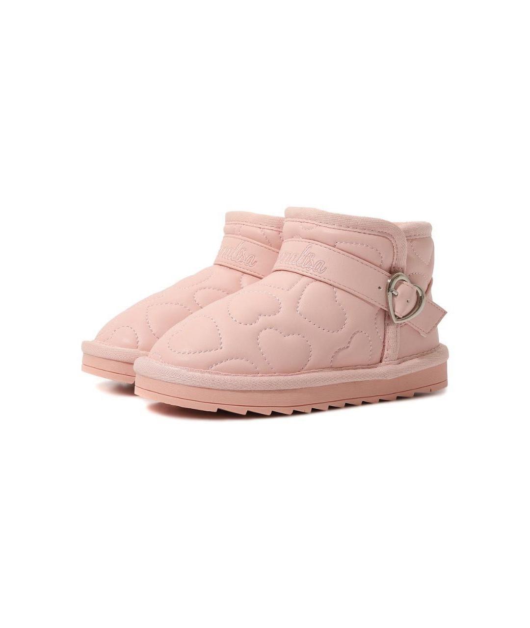 MONNALISA Розовые ботинки из искусственной кожи, фото 5