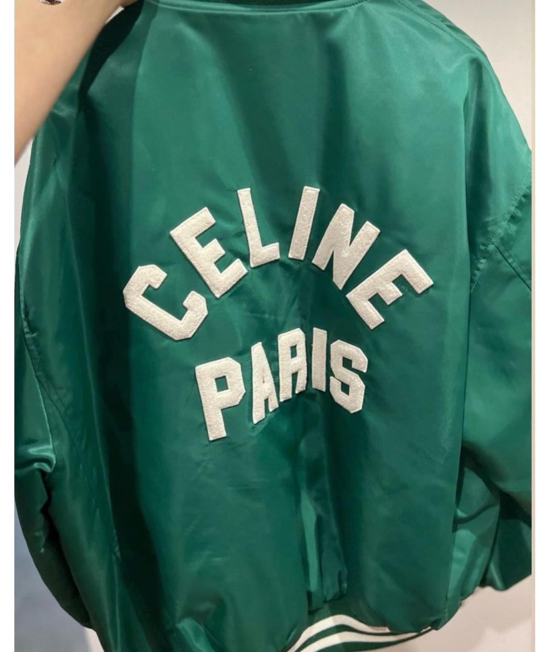 CELINE Зеленая вискозная куртка, фото 4