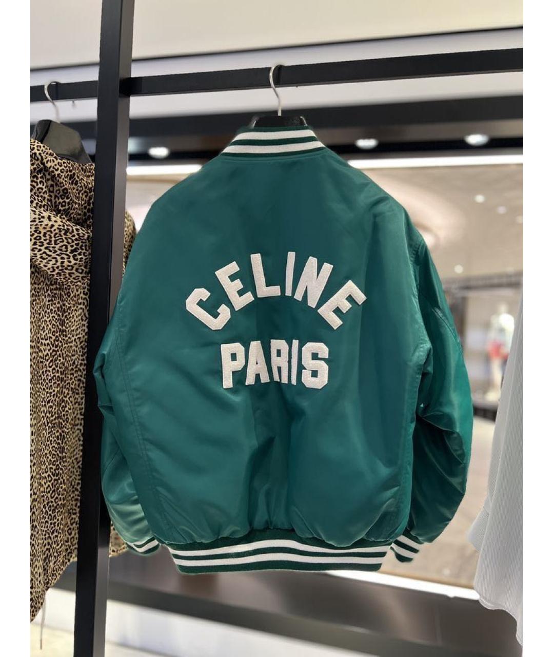 CELINE Зеленая вискозная куртка, фото 2