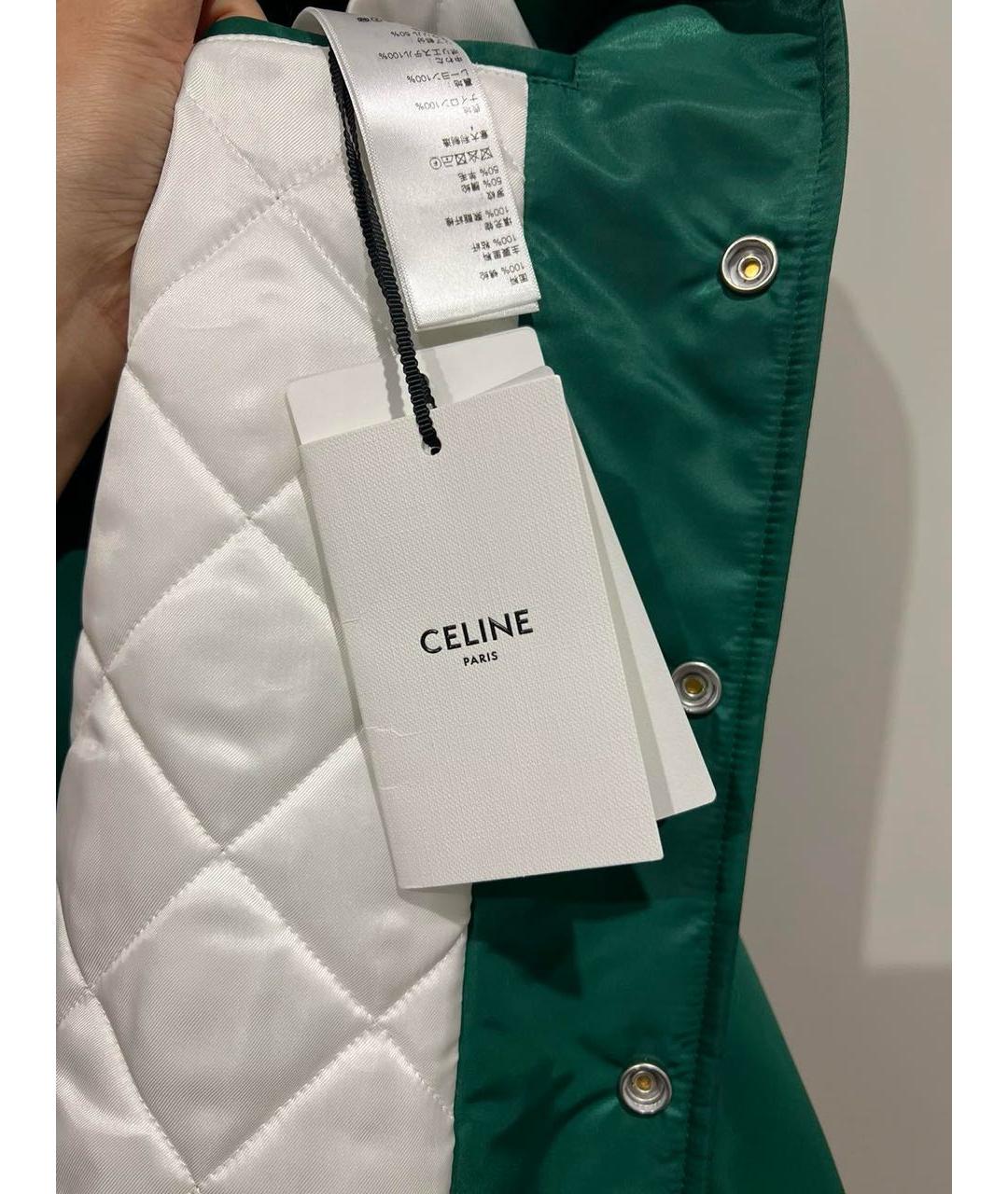 CELINE Зеленая вискозная куртка, фото 6