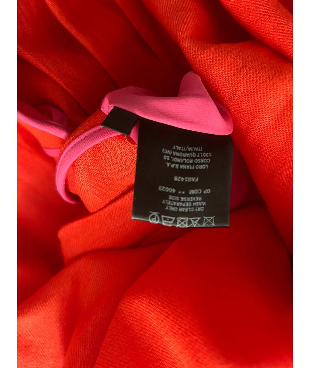 LORO PIANA Красное льняное повседневное платье, фото 6