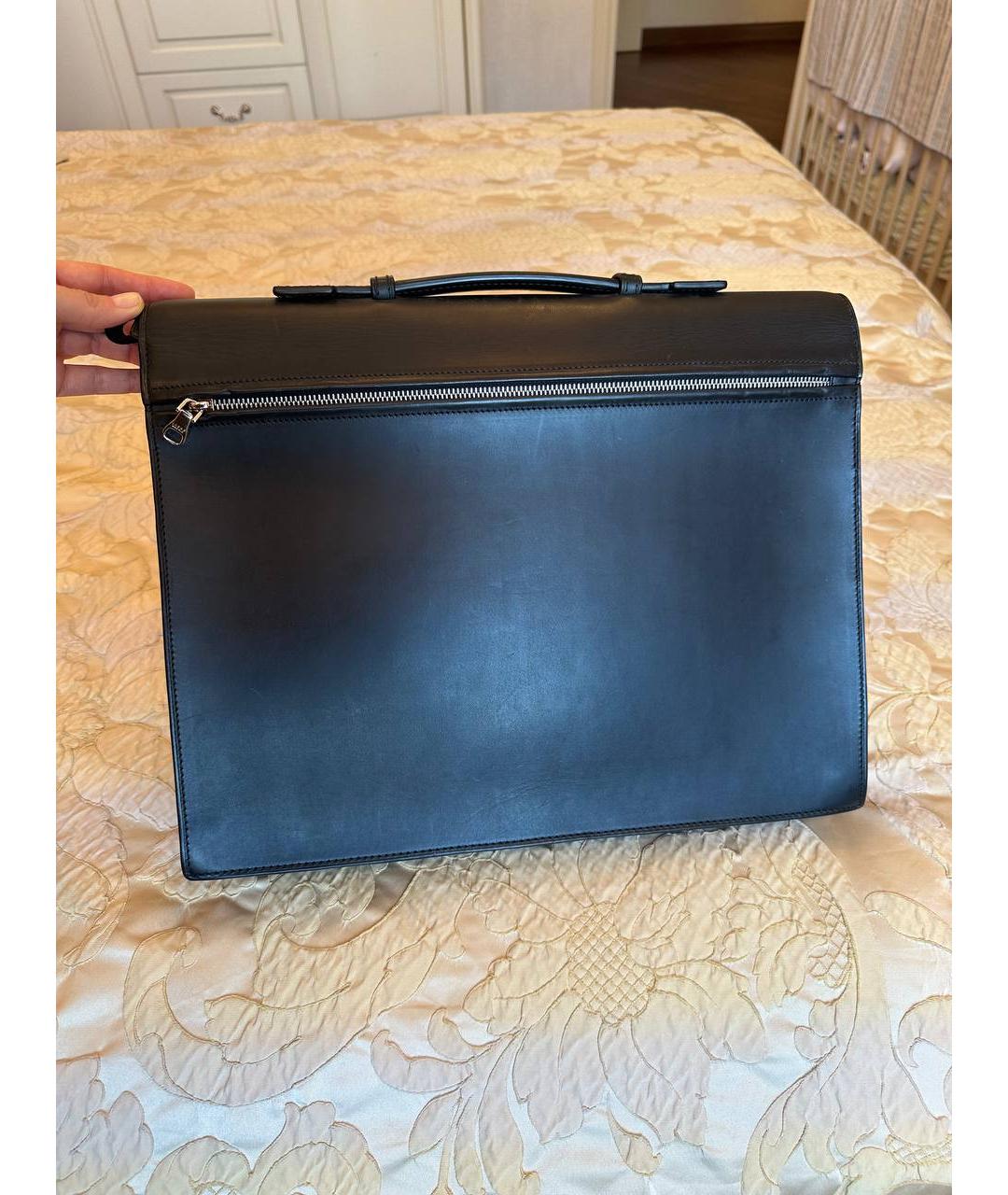 LOEWE Черная кожаная сумка с короткими ручками, фото 3