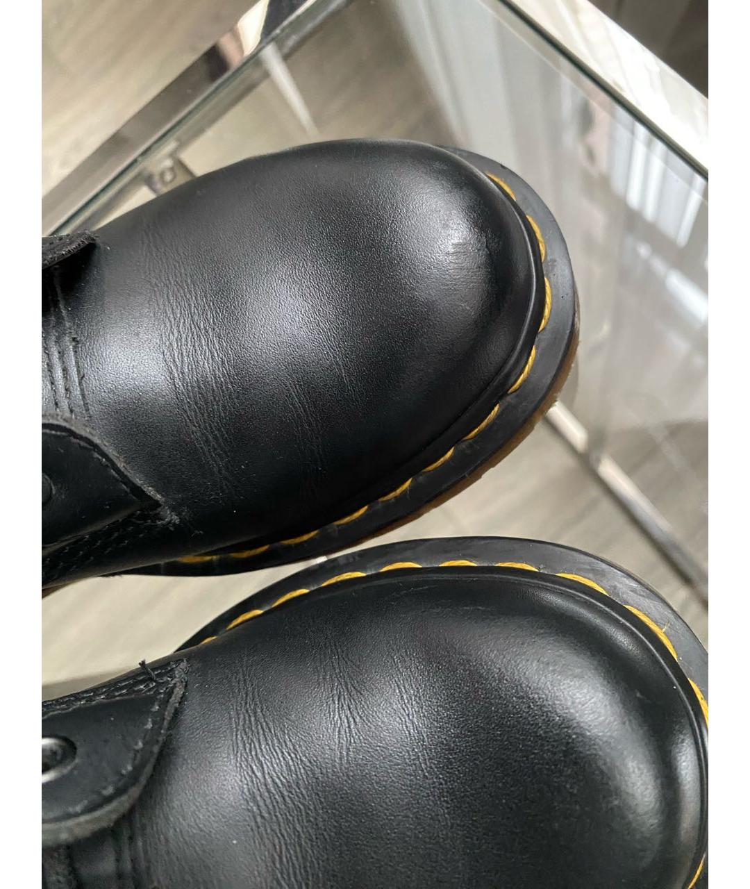 DR. MARTENS Черные кожаные ботинки, фото 5