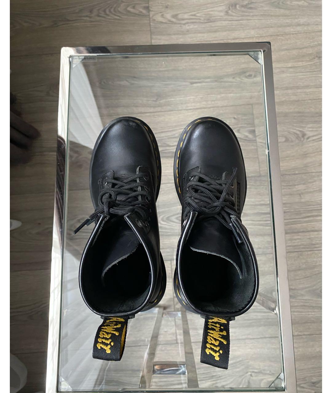 DR. MARTENS Черные кожаные ботинки, фото 3