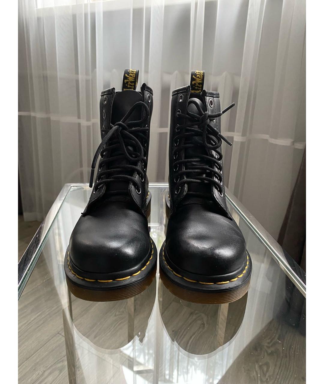 DR. MARTENS Черные кожаные ботинки, фото 2