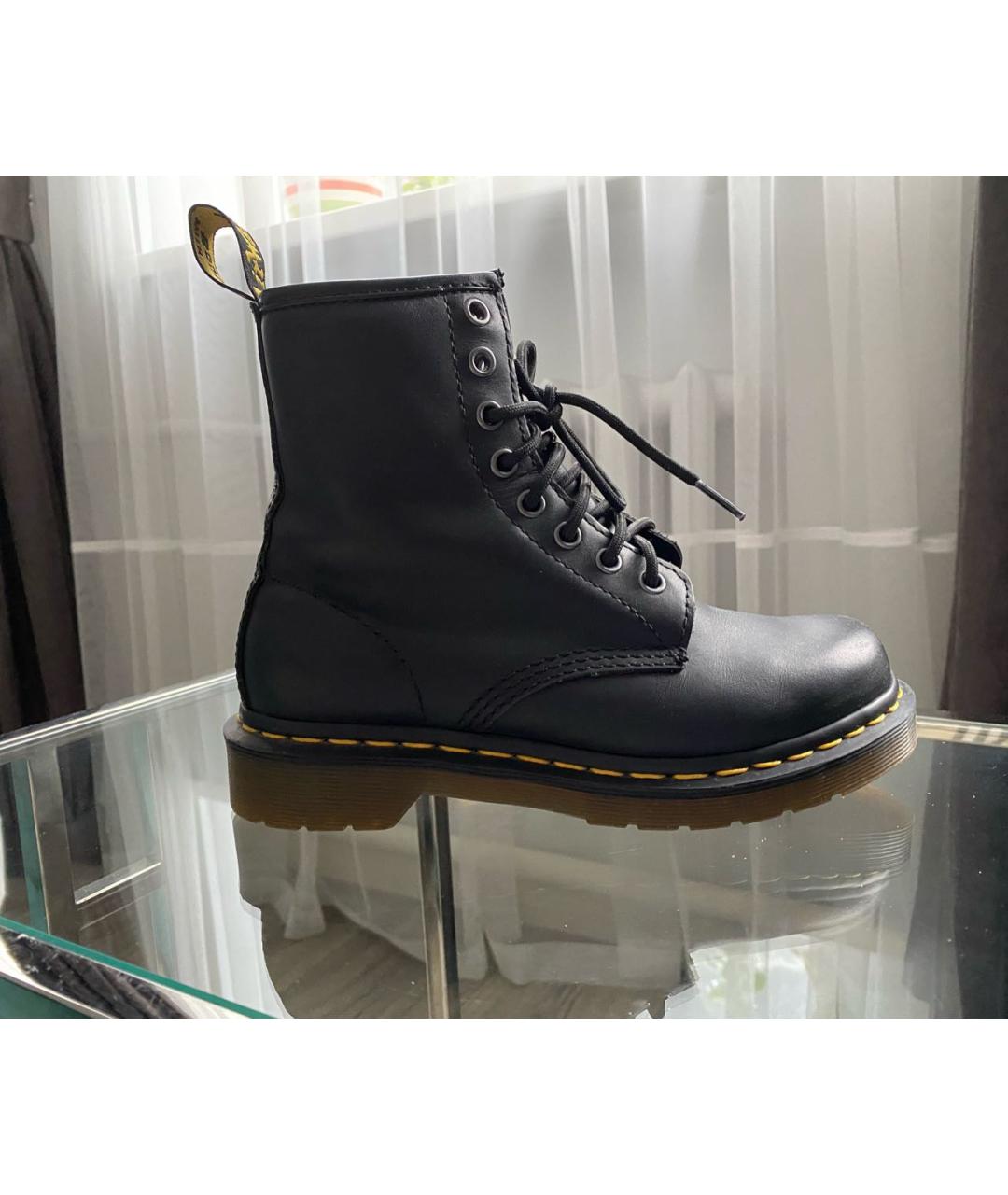 DR. MARTENS Черные кожаные ботинки, фото 7