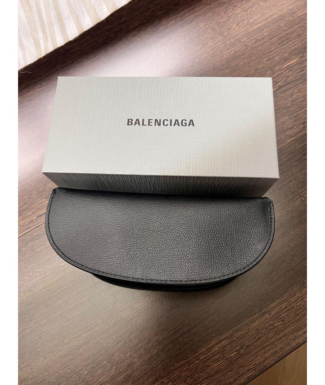 BALENCIAGA Черные пластиковые солнцезащитные очки, фото 4