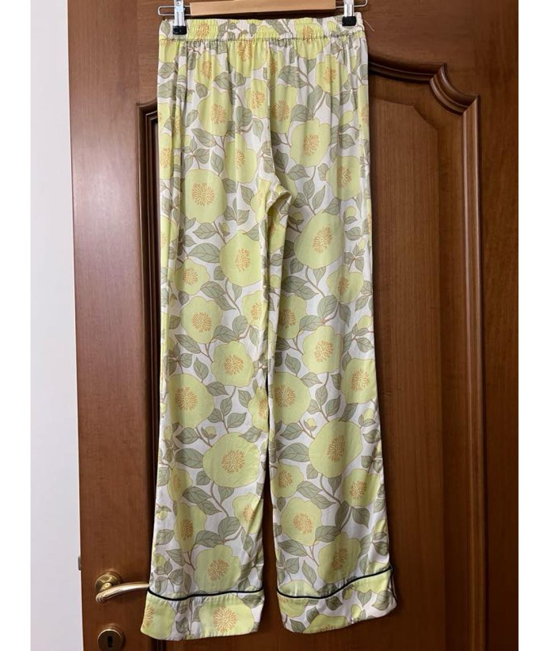 OLIVIA VON HALLE Зеленая шелковая пижама, фото 2
