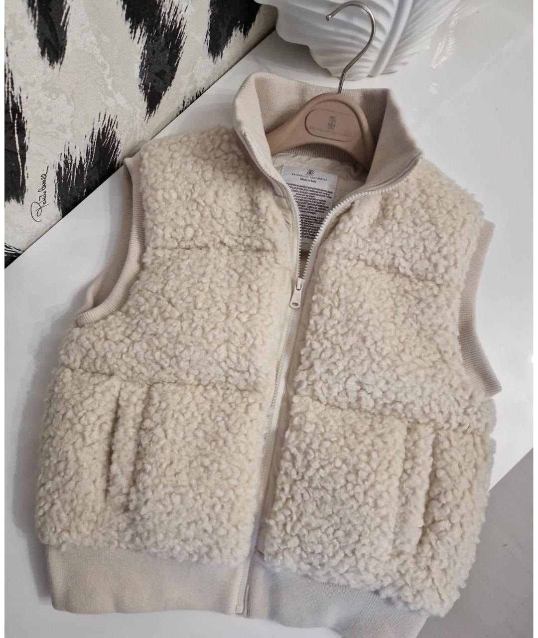 BRUNELLO CUCINELLI Бежевый жилет, фото 5