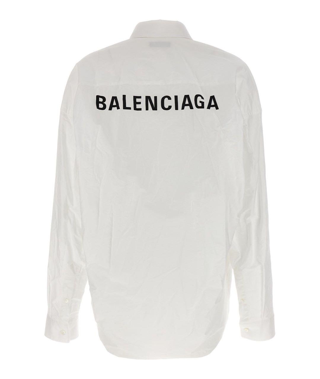 BALENCIAGA Белая хлопковая рубашка, фото 2