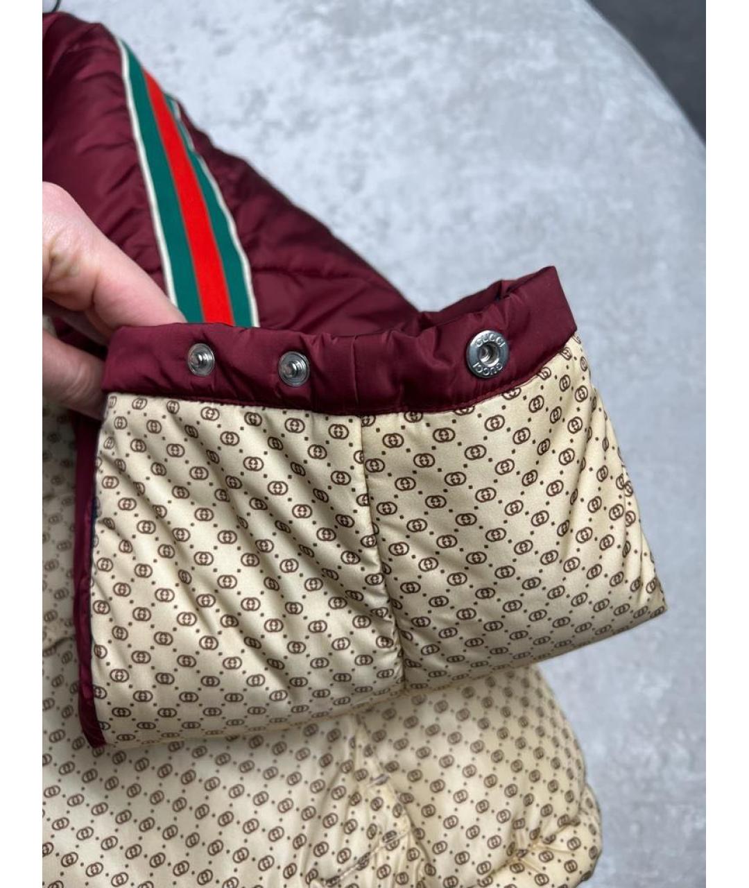 GUCCI Бежевая полиэстеровая куртка, фото 5