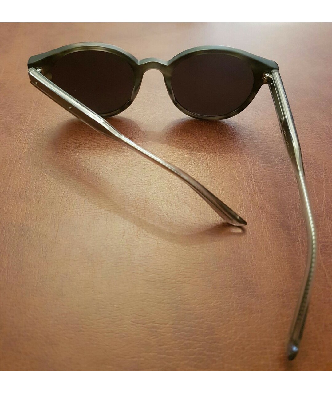 BOTTEGA VENETA Коричневые пластиковые солнцезащитные очки, фото 4