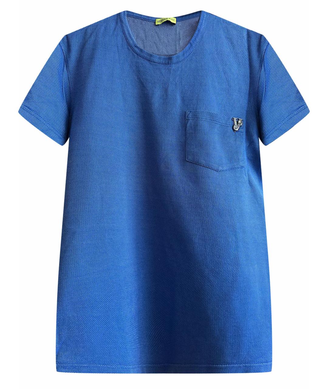 VERSACE JEANS COUTURE Синяя хлопковая футболка, фото 1