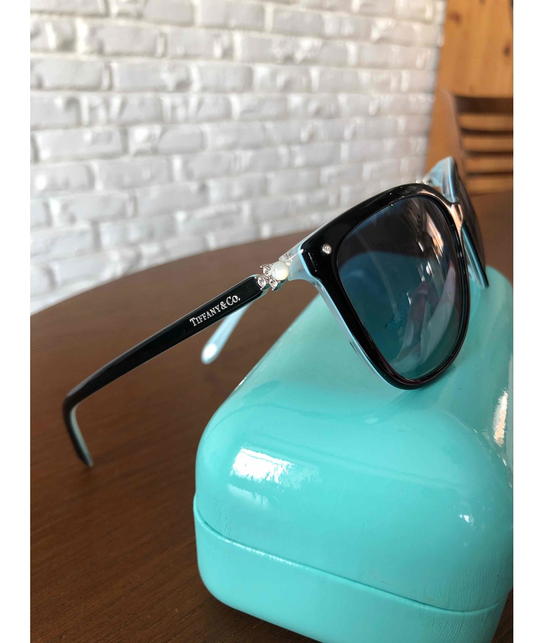 TIFFANY&CO Черные пластиковые солнцезащитные очки, фото 2
