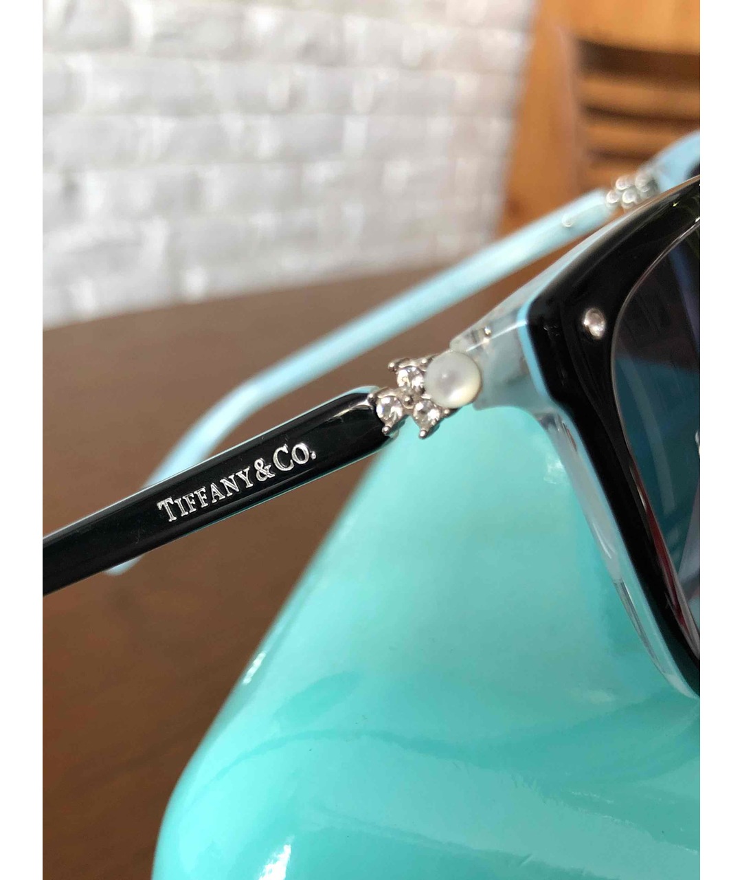 TIFFANY&CO Черные пластиковые солнцезащитные очки, фото 3