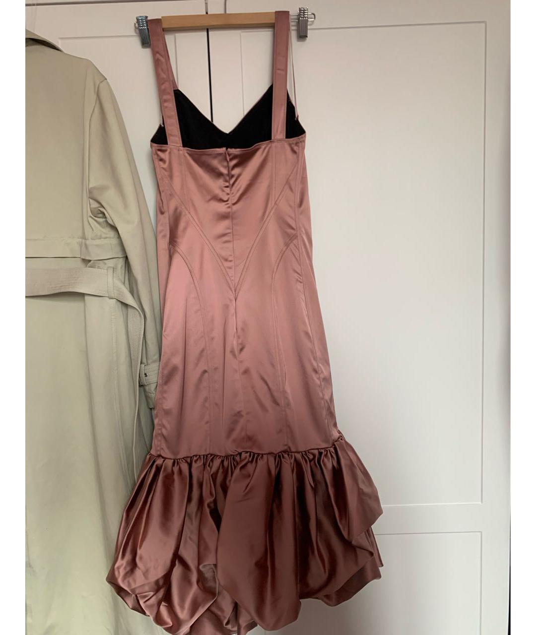 DEL CORE Розовое ацетатное коктейльное платье, фото 2