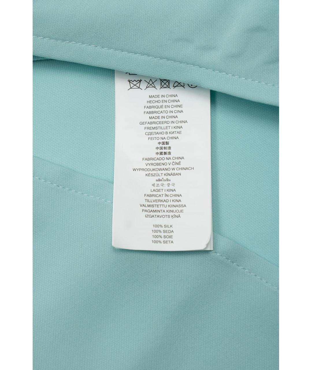 MICHAEL KORS Голубая шелковая блузы, фото 2