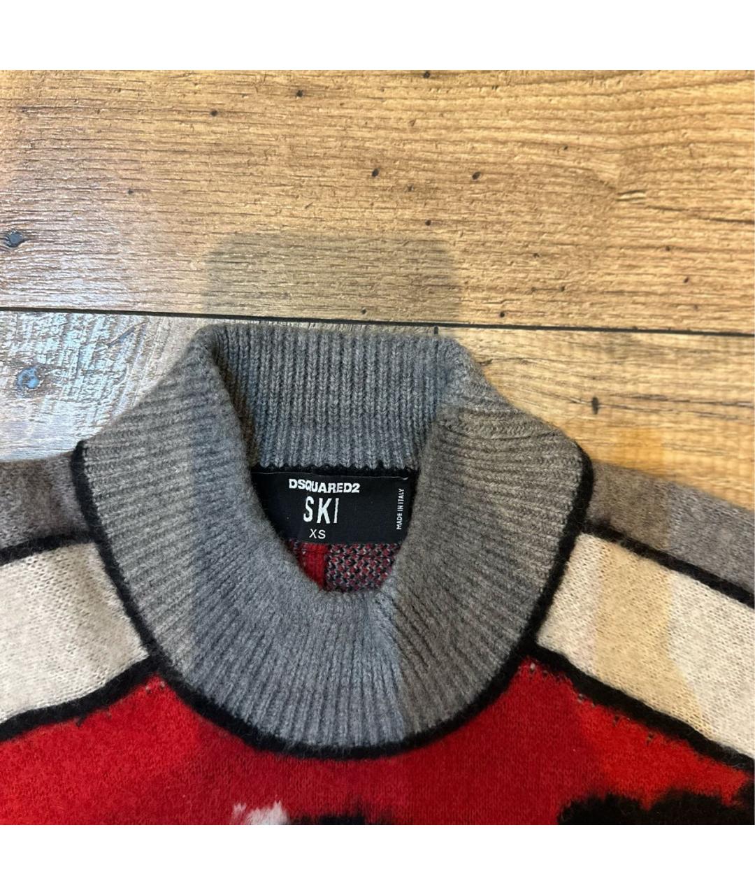 DSQUARED2 Красный шерстяной джемпер / свитер, фото 8