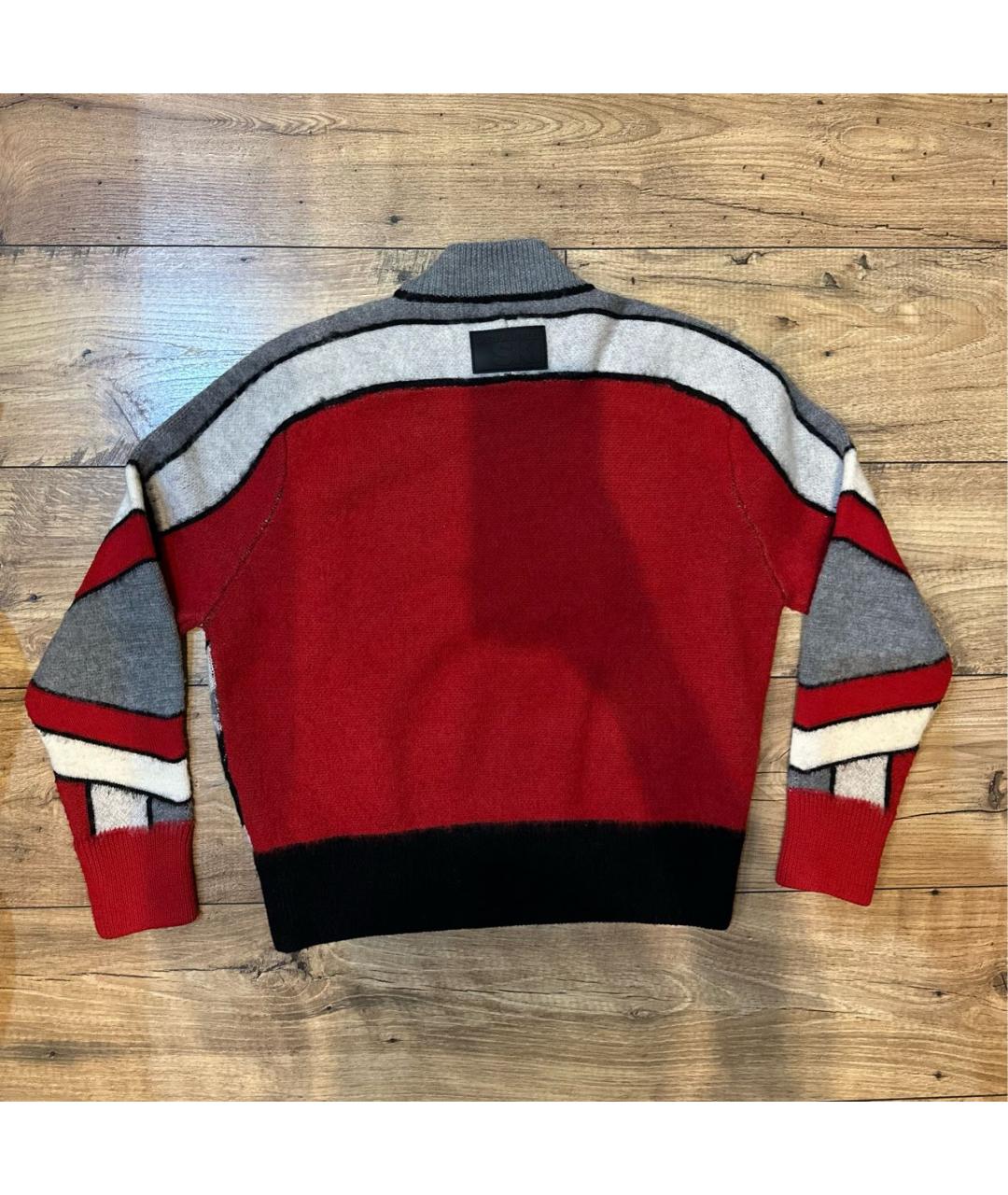 DSQUARED2 Красный шерстяной джемпер / свитер, фото 2