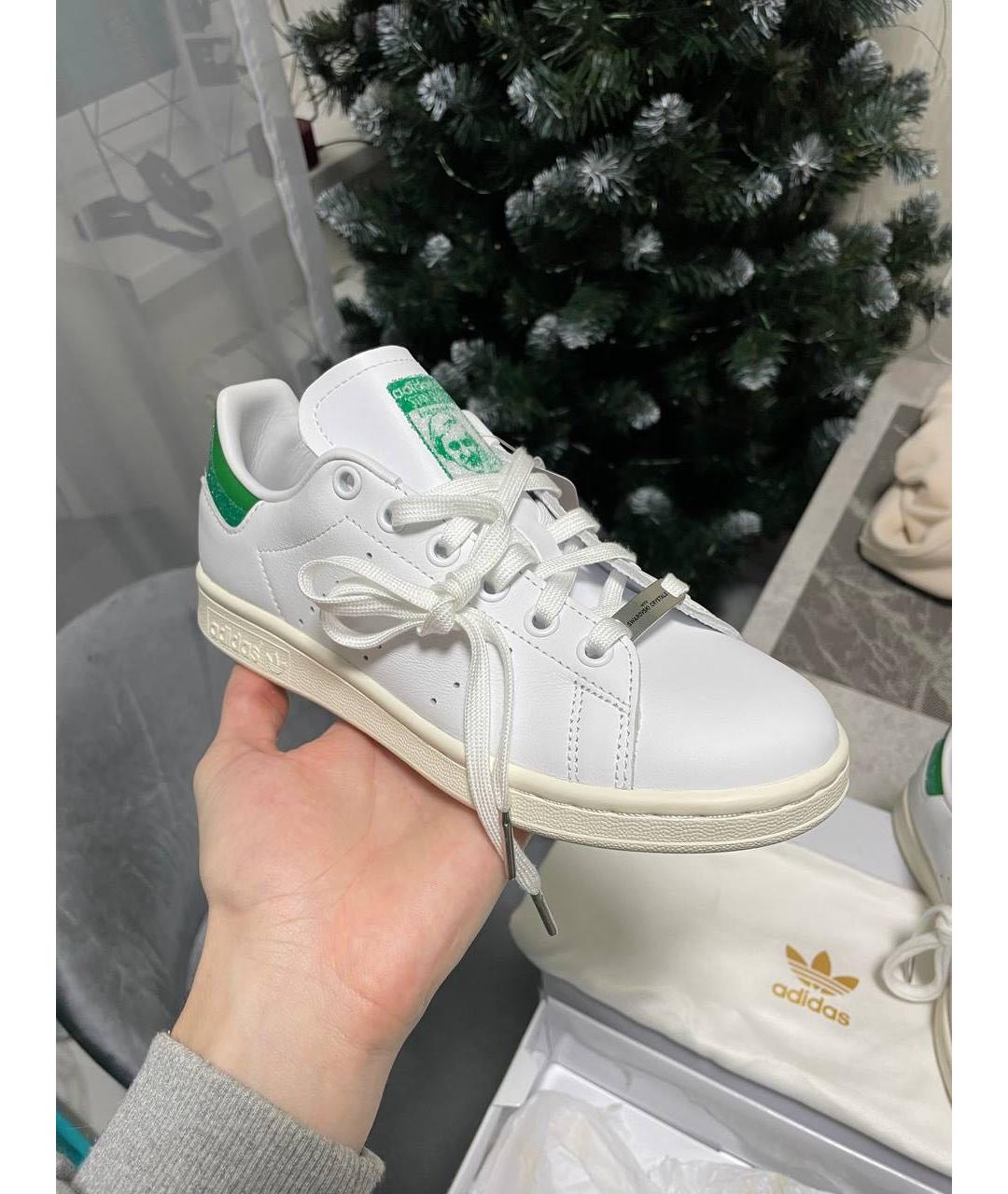 ADIDAS Белые кожаные кеды, фото 6