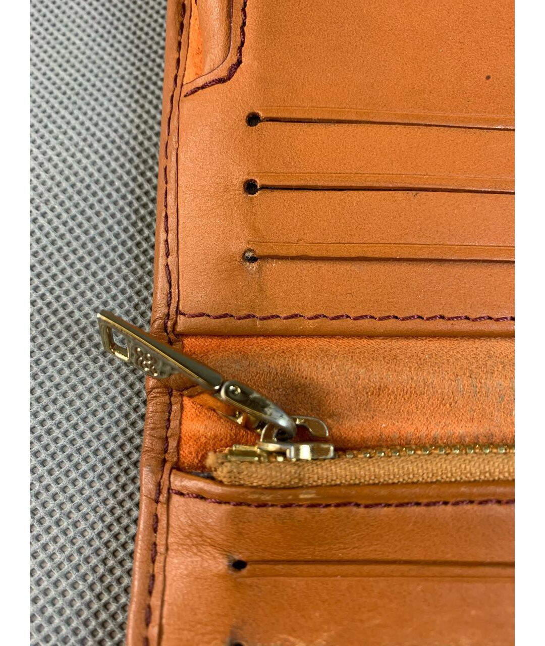 LANCEL Оранжевый кожаный кошелек, фото 7