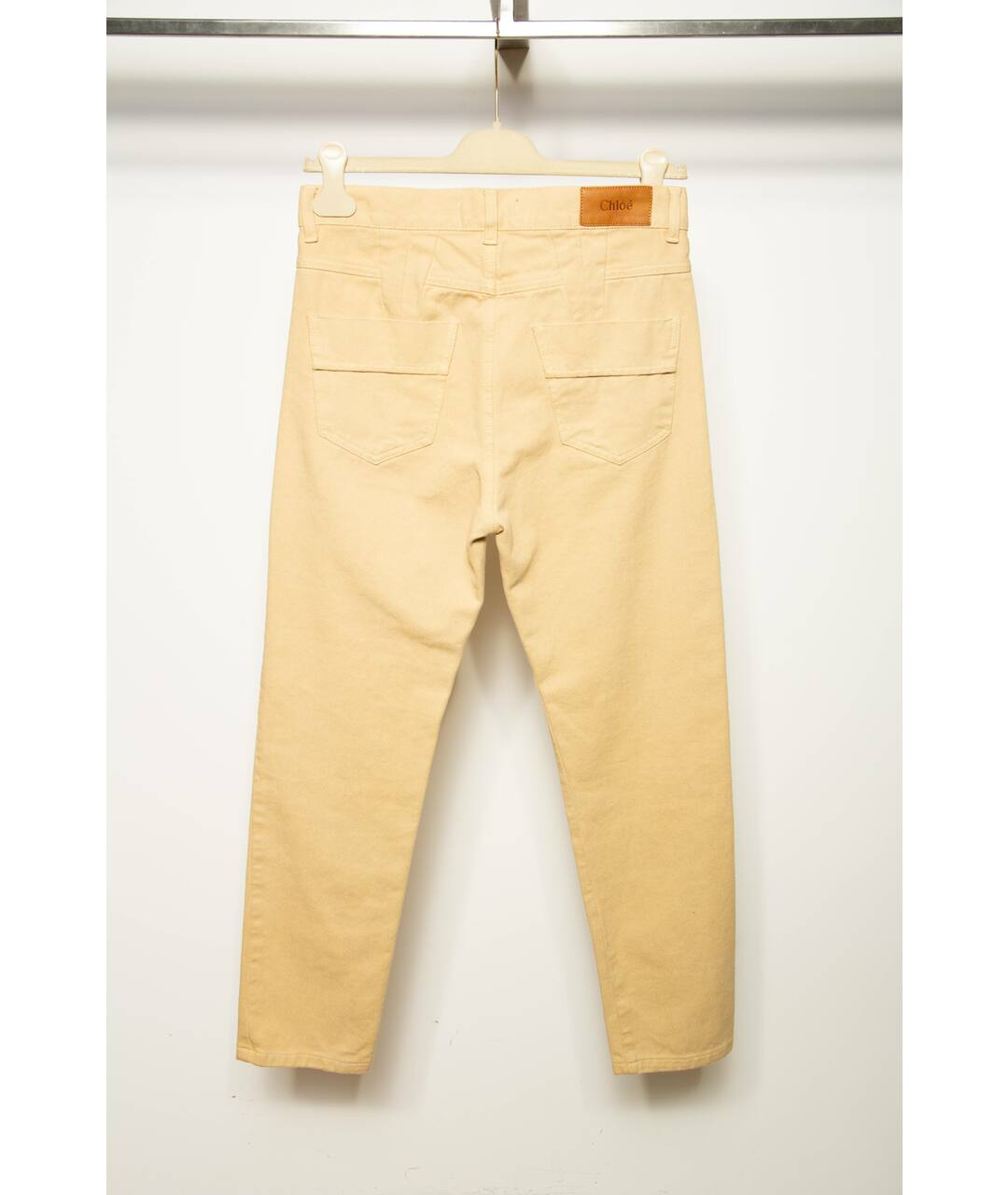 CHLOE Бежевые хлопковые прямые джинсы, фото 2