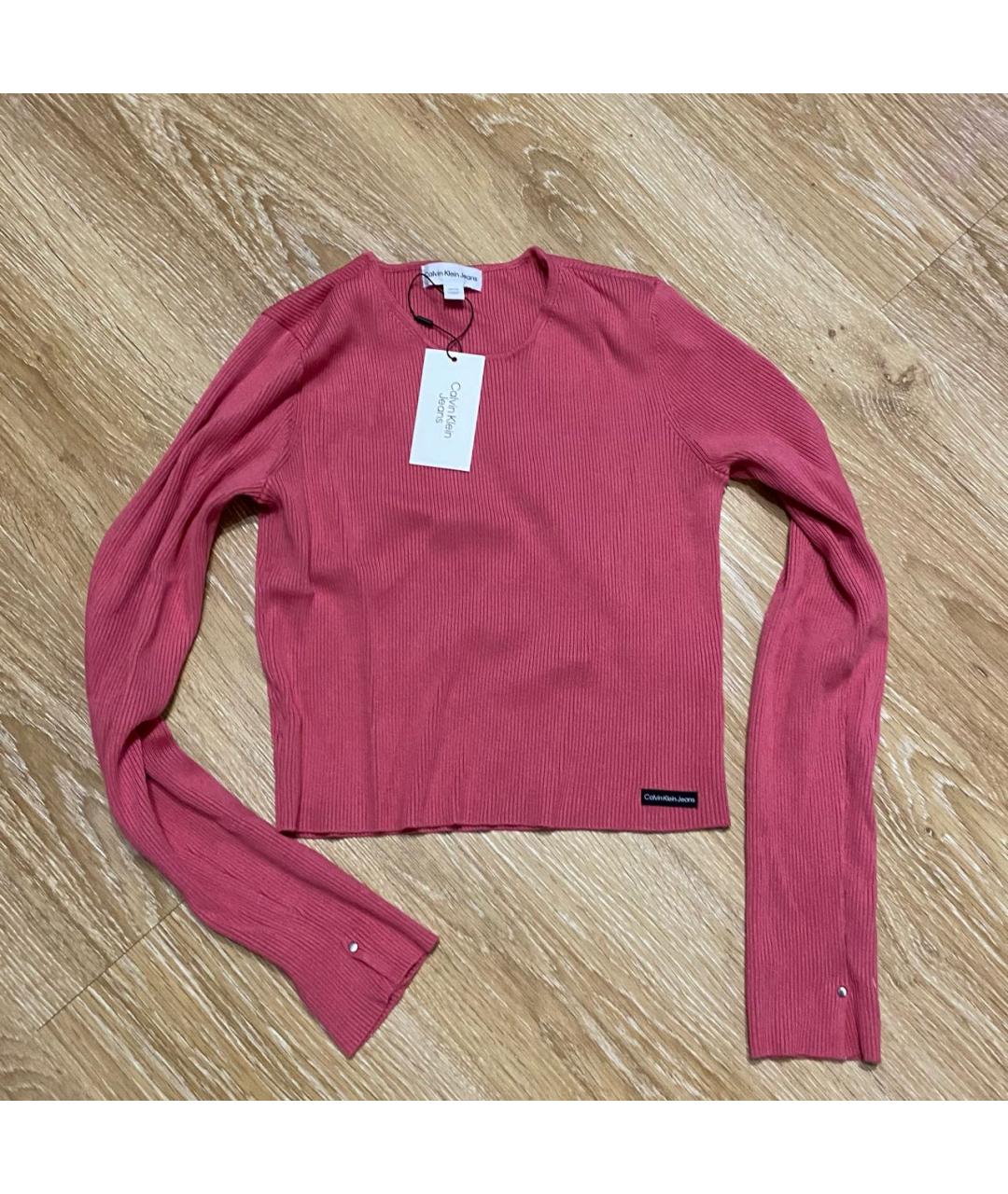 CALVIN KLEIN JEANS Розовый вискозный джемпер / свитер, фото 9