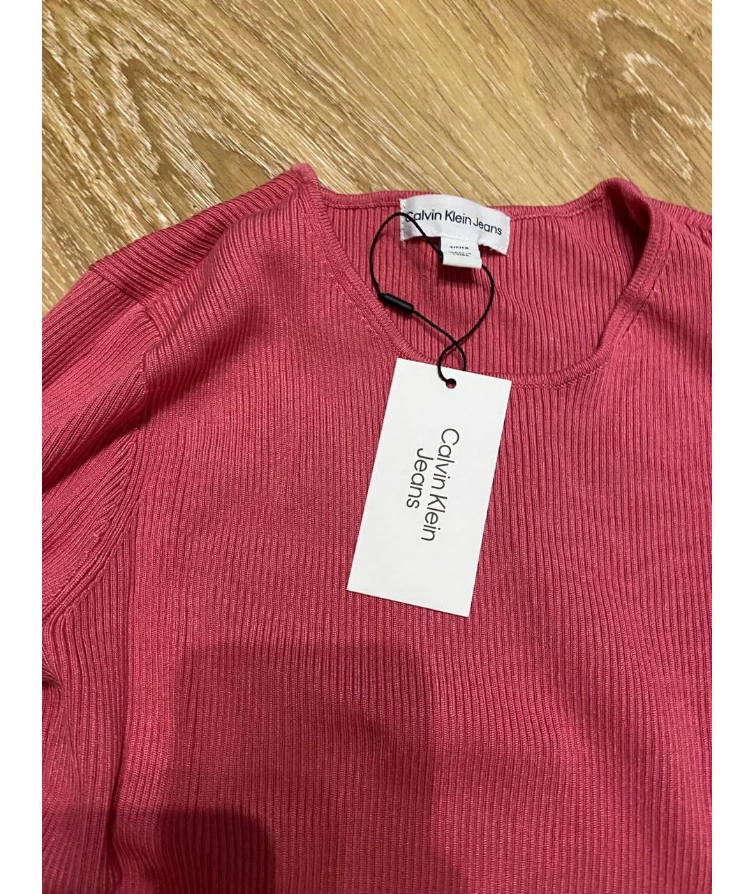 CALVIN KLEIN JEANS Розовый вискозный джемпер / свитер, фото 3