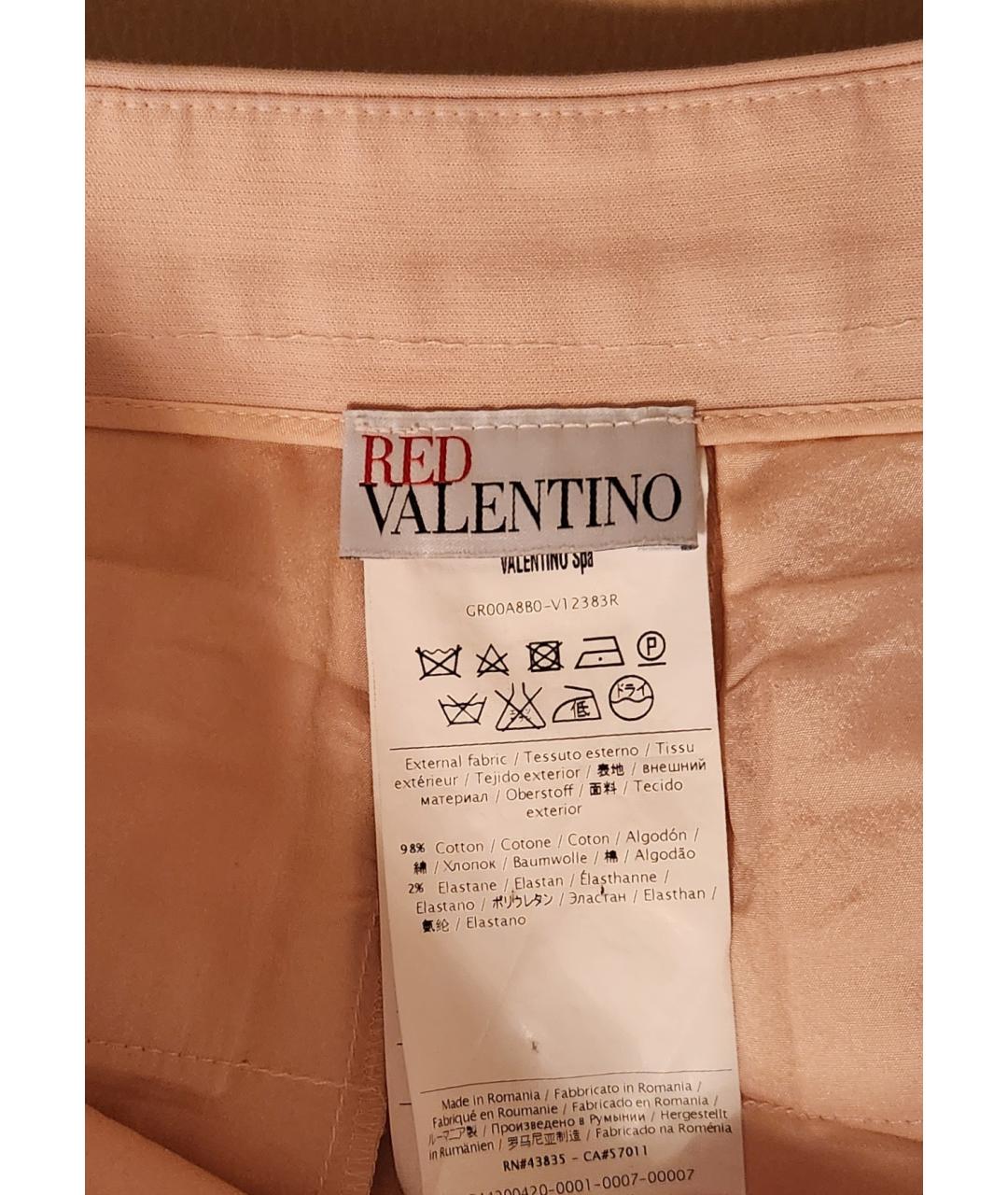 RED VALENTINO Розовые хлопковые шорты, фото 3