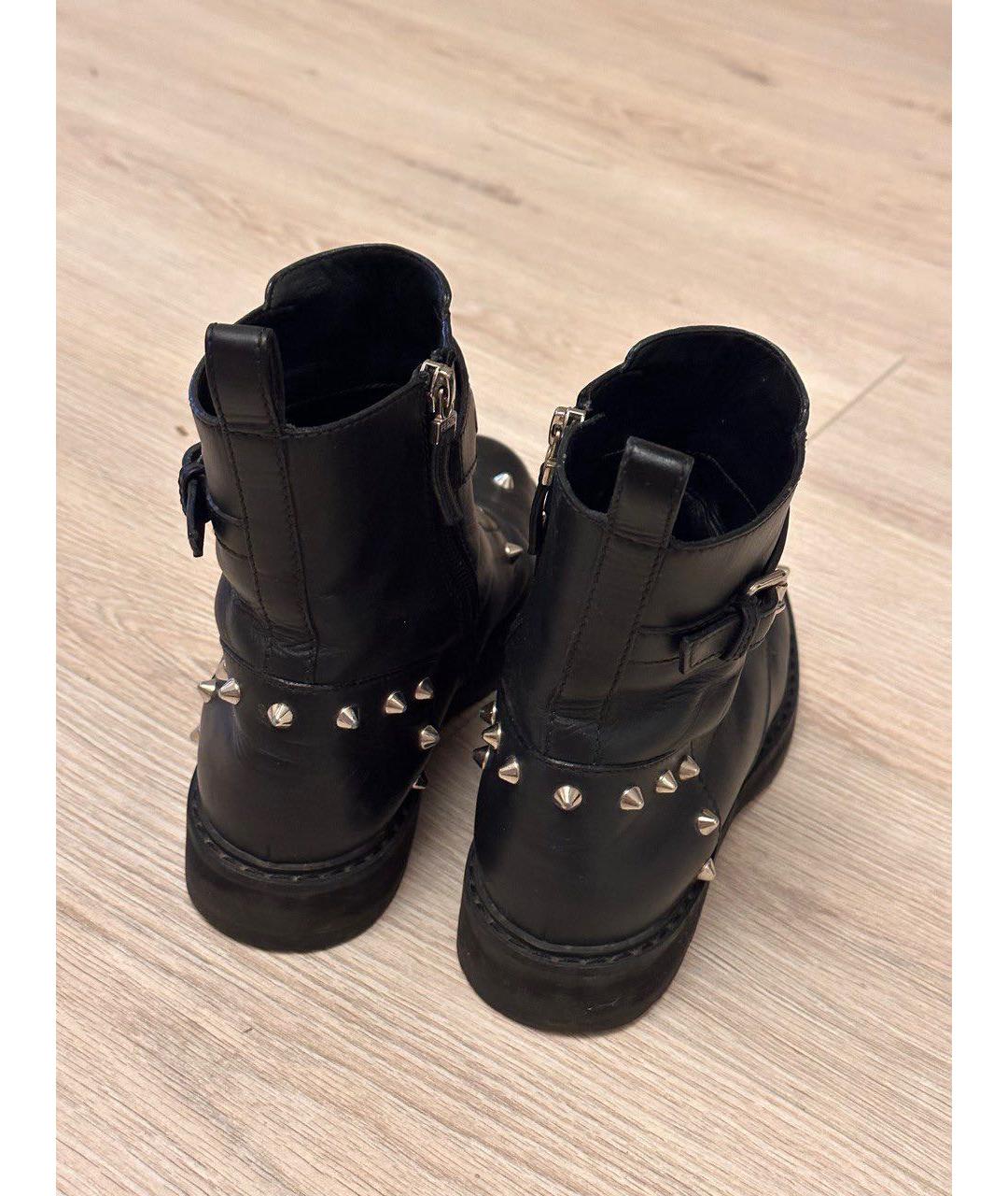 FENDI Черные кожаные ботинки, фото 3