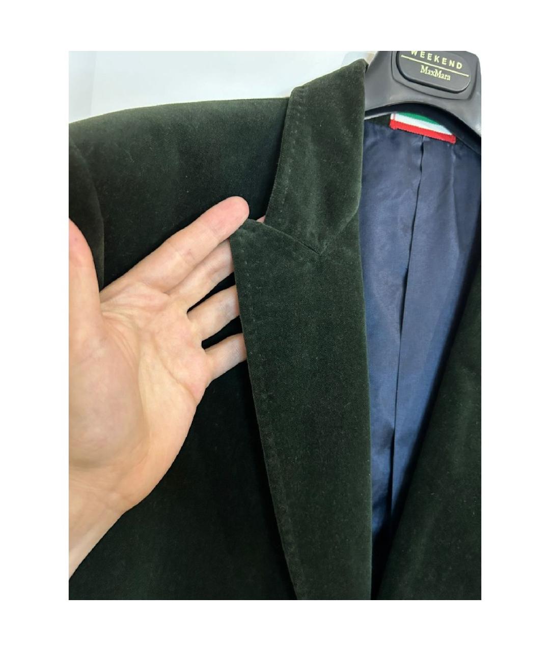 MOSCHINO Зеленый хлопковый пиджак, фото 7