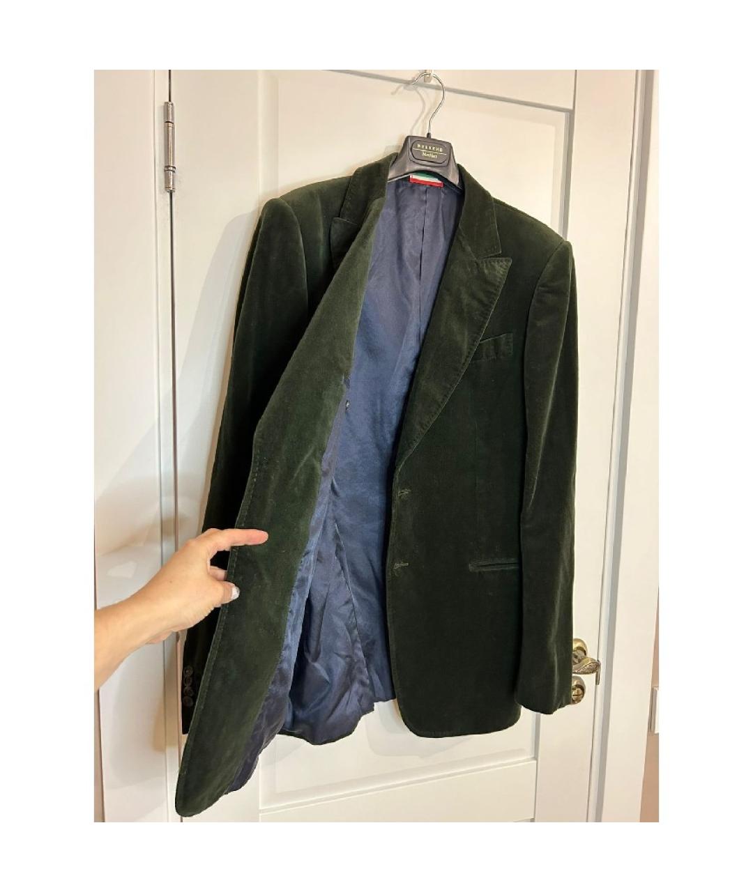 MOSCHINO Зеленый хлопковый пиджак, фото 2