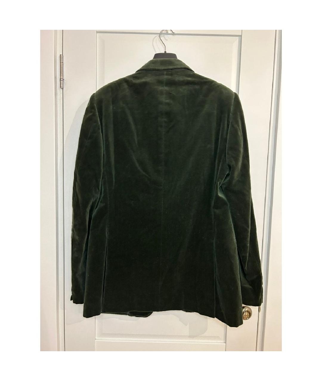 MOSCHINO Зеленый хлопковый пиджак, фото 3