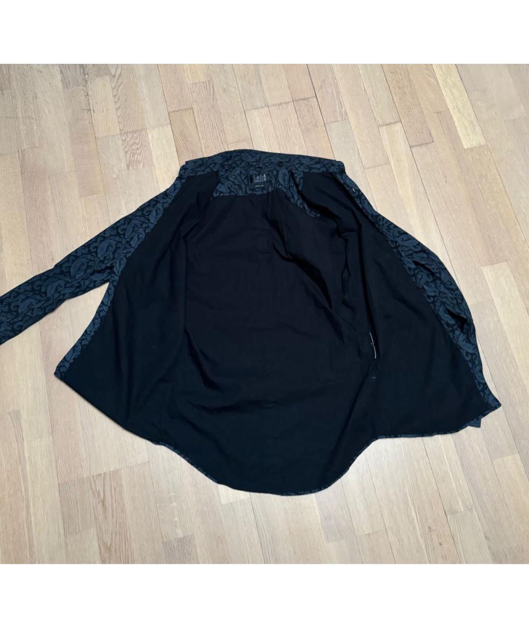 PAL ZILERI Черная хлопковая кэжуал рубашка, фото 5