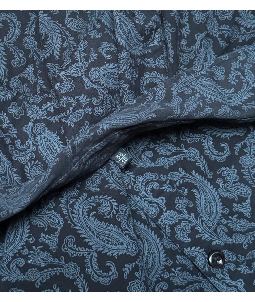 PAL ZILERI Черная хлопковая кэжуал рубашка, фото 6