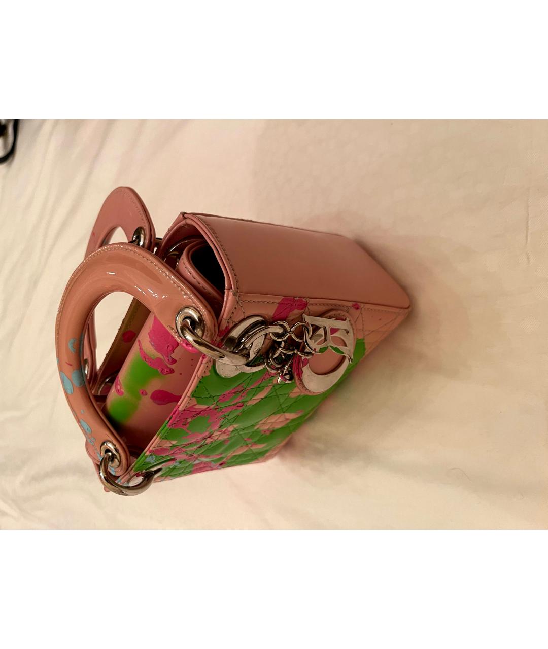CHRISTIAN DIOR PRE-OWNED Розовая сумка с короткими ручками из лакированной кожи, фото 3