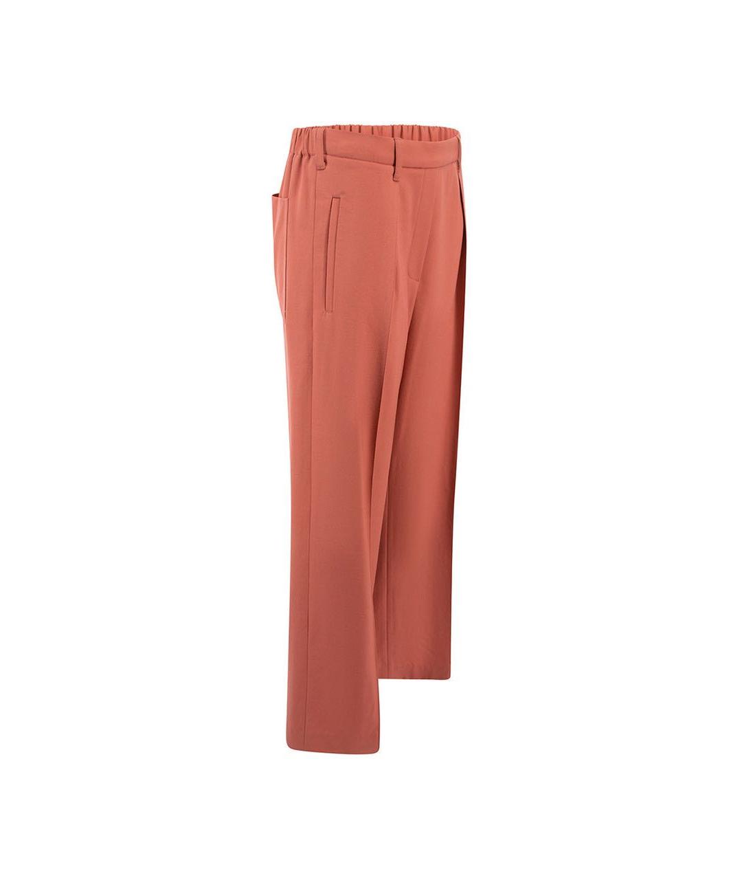 HERMES PRE-OWNED Розовые шерстяные брюки широкие, фото 4