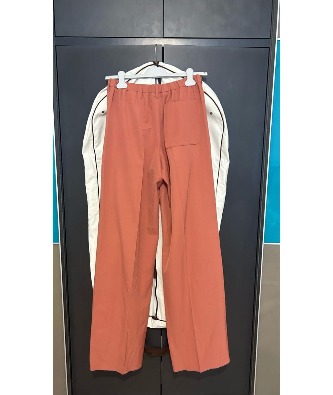 HERMES PRE-OWNED Розовые шерстяные брюки широкие, фото 2