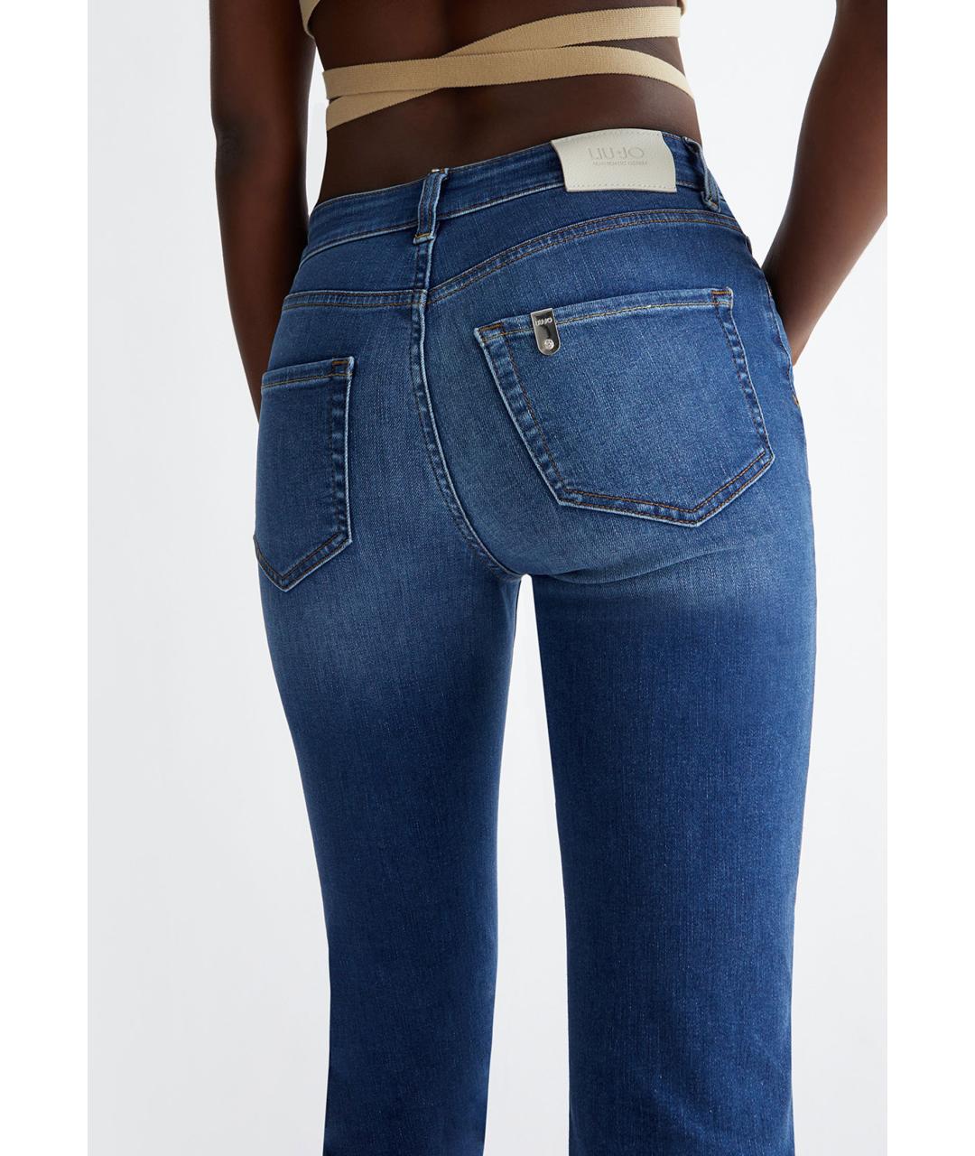 LIU JO Синие прямые джинсы, фото 4